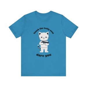 Cute Cartoon Cat with Laser Gun T-Shirt | Adorable Feline with Toy Weapon Graphic Tee | Fun & Quirky Cat Lover Gift