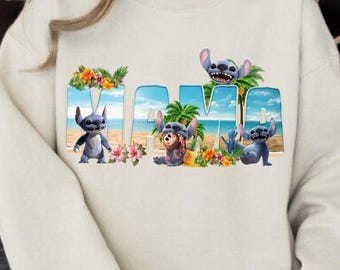 T-shirt Stitch, felpa, felpa con cappuccio, maglietta coordinata per la famiglia Stitch, maglietta del Regno Magico, maglietta della mamma, Lilo & Stitch Disney retrò, regalo per fan