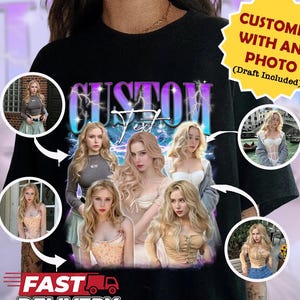Custom Birthday Photo Collage T-Shirt, Birthday Comfort Colors Retro Shirt, Bootleg Retro Shirt, Custom Phot & Name, Graduation Gift Idea