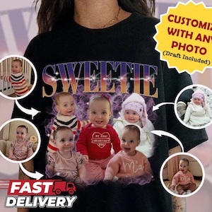 Custom Vintage Bootleg Baby T-Shirt, Custom Family Bootleg Rap Tee, Family Bootleg Graphic Shirt, Custom Pet Shirt, Mother&#39;s Day Gift Ideas