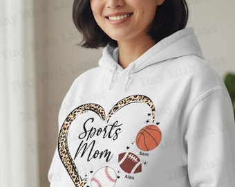 Custom Sports Name Sweatshirts, Personalized Sport Mom Shirt, All Teams Available Mickey Mouse T-Shirt, Unique Sports Hoodie, Gifts For Dad