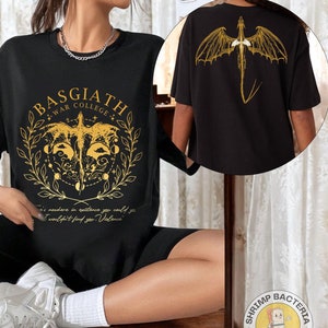 Fourth Wing Shirt, Basgiath War College Sweatshirt, Xaden Riorson, Gifts For Readers, Violet Sorrengail, Bookish  Shirt, Fantasy Book Dragon