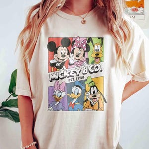 Retro Mickey and Friends Signatures Shirt, Magical Shirt, Disney Characters Tee, Disney Mouse Head Tee, Mickey & Co 1928 Gift, Disney Shirt