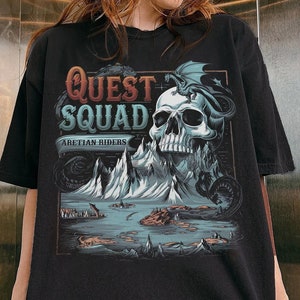 Fourth Wing Quest Squad T-Shirt, Basgiath War College Sweatshirt, Ridoc Shirt, Dragon Rider, Rebecca Yarros, Violet Sorrengail, Onyx Storm