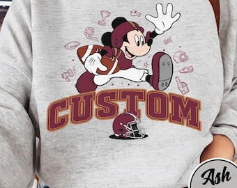 Custom Mickey Detroit Football T-Shirt Disney-Inspired Game Day Apparel for Fans, Unisex Adults Football Lovers Shirts, Lions Football Shirt