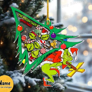 Personalized Family Christmas Shaker Ornament 2025, Christmas Ornament Gift, Family Name Christmas Shaker Ornament,Christmas Tree Decoration