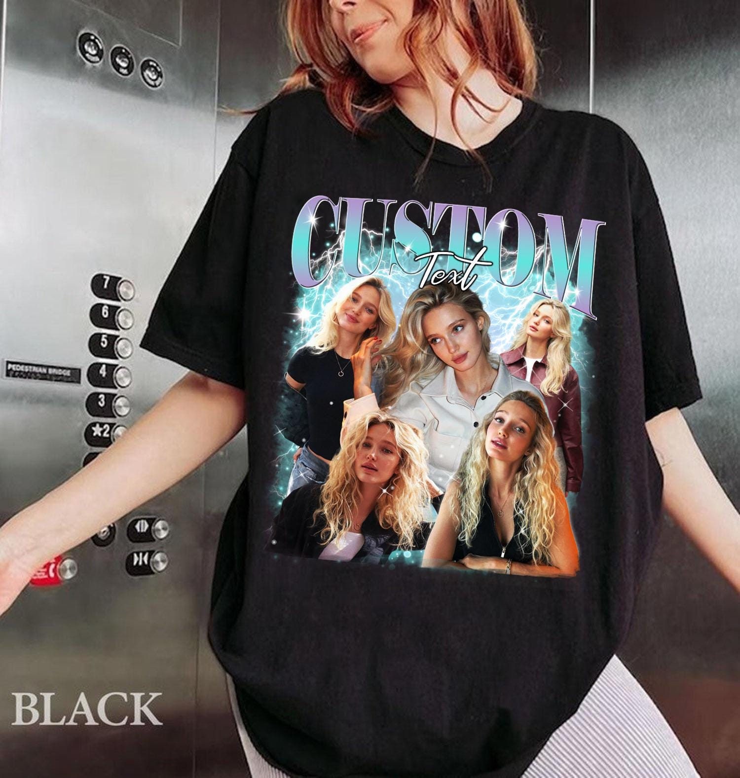 Custom Girlfriend Bootleg Comfort Colors Shirt, Boyfriend Shirt, Custom Photo Vintage Shirt Custom Image Wife Husband, Girlfriend Face Shirt