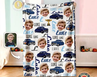 Customized Disney Cars Blanket, Custom Photo And Name Blanket Personalized Character Cars Blanket, Cars Blanket Birthday Gift, Gift For Kids