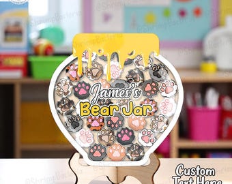 Magnetische beloningspot met tokens, gedrag beloningssysteem, gepersonaliseerde beloningspot met aangepaste kindernaam, terug naar school-cadeaus, aangepaste cadeaus