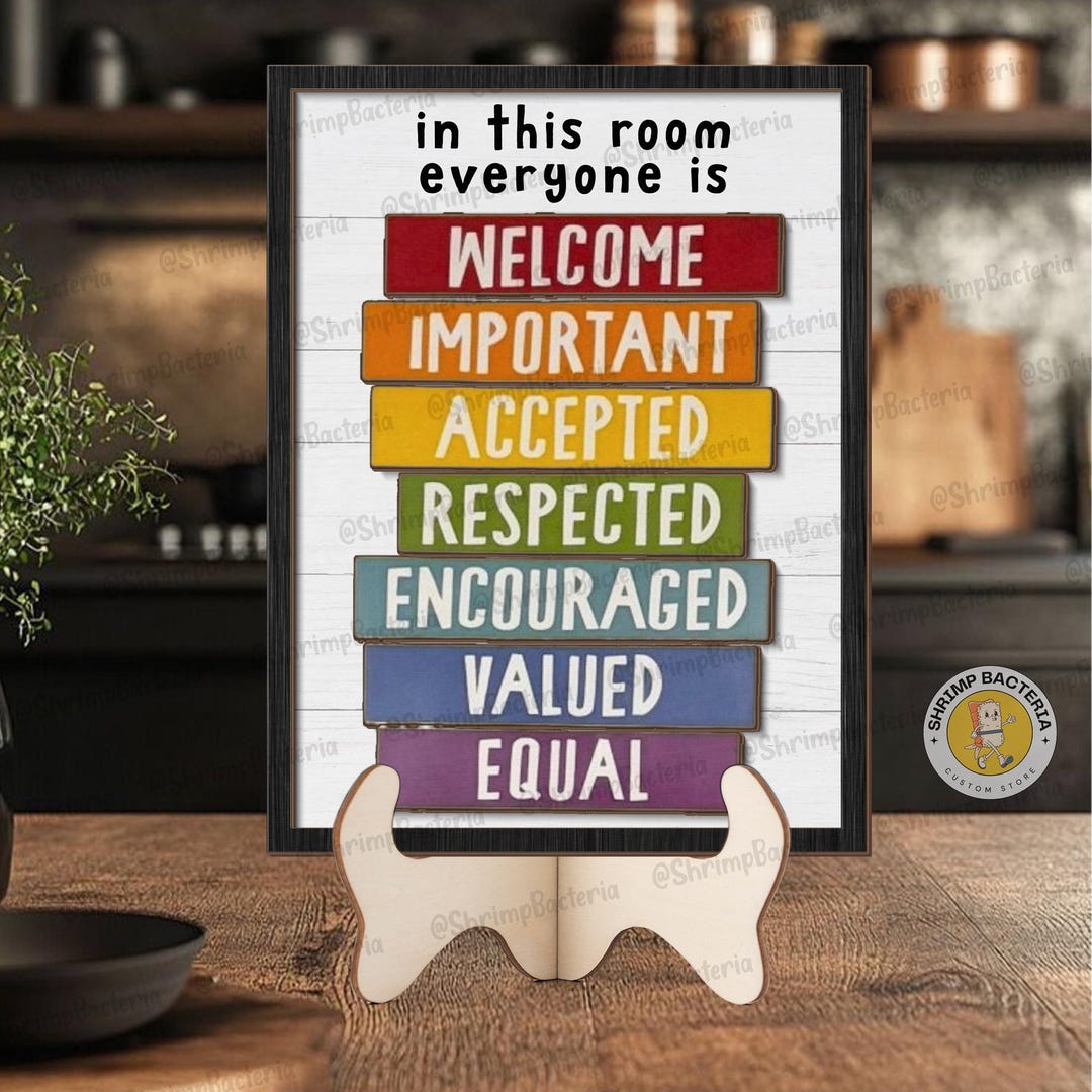 Teacher Everyone is Welcome Here, All Are Welcome Here Sign, Classroom ...