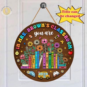 Personalized 3D Teacher Name Door Sign, Teacher Gifts, Teacher Birthday Gift, Classroom Door Hanger, Classroom Welcome Sign, Back To Schools