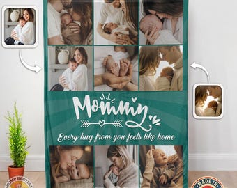 Personalized Photo Blanket, Custom Photo Blanket, Family Photo Blanket, Memorial Blanket, Anniversary Gift, Couples Gift, Mother's Day Gift