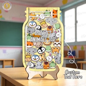 Custom Reward Jar for Classroom, Animal Reward Jar for Teacher, Back To School Gift, Classroom Decor, Kids Reward Jar Gift, Custom Gifts