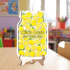 Custom Reward Jar, Small Size, Fruit tokens, Personalized Token Jar, Star Reward System, Back to School Gift, Teacher Gift, Gifts for Kids