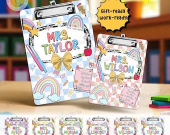 Portapapeles personalizado para profesores, decoración para aulas, portapapeles para profesores, regalo de fin de curso, regreso a clases
