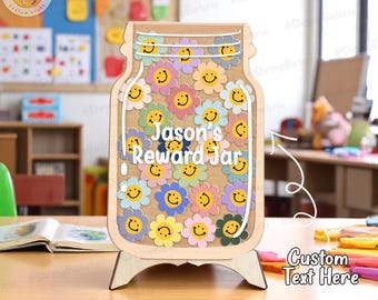Pot De Récompense Personnalisé Pour Classe - Système Motivation Enfants Avec étoiles, Outil Pédagogique Ludique