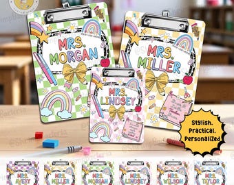 Portapapeles personalizado para profesores, decoración para aulas, portapapeles para profesores, regalo de fin de curso, regreso a clases