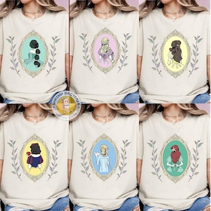Comfort Color Disney Princess Coquette Shirt, Coquette Bows Watercolor Disney Princess, Princess Trip Toddler, Princess Squad, Gift For Girl