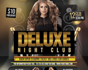 Canva Deluxe Night Club Flyer