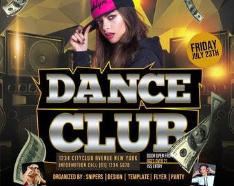 Canva Dance Club Party Flyer
