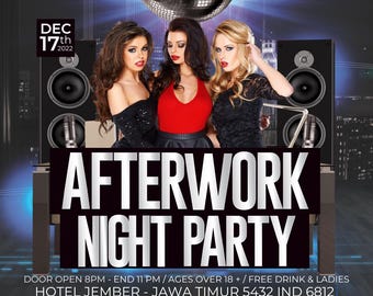 Canva After Work Night Party Flyer