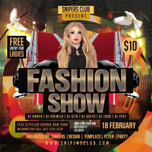 Ulotka Canva Fashion Show Party