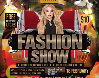 Canva Fashion Show Party Flyer