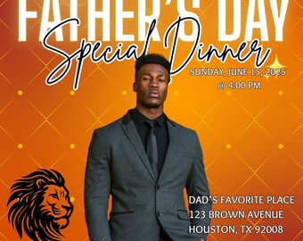 Father's Day Flyer Dinner Design