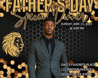 Canva Father's Day Flyer Dinner Flyer