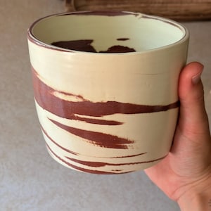 Satin Marbled Pot – Utensil, Plant Holder (4.5in Tall)