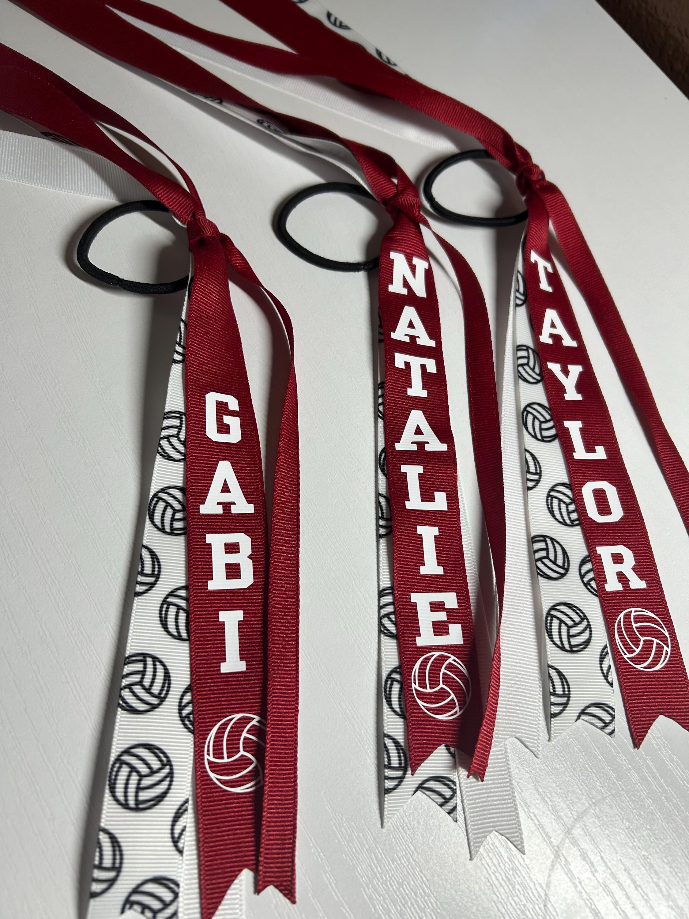 Customised Sport Ribbons Personalized Sports Hair Ribbons - Etsy