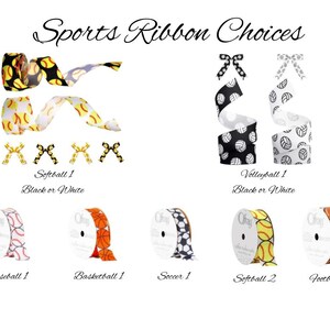 Personalized Sports Hair Ribbons - Etsy