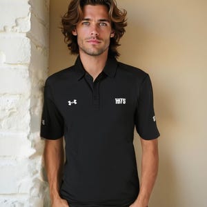 Embroidered Under Armour Men&#39;s Polo Shirt: Personalized Date Design