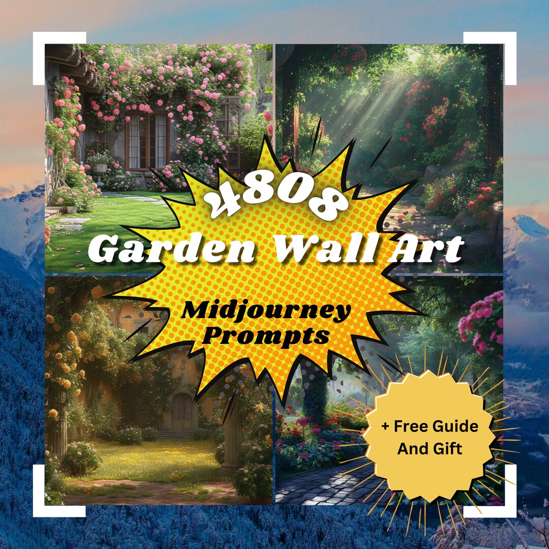Midjourney AI Digital Art Prompts Guide, Over 4800 Garden Wall Art Inspired Prompts, Creative
