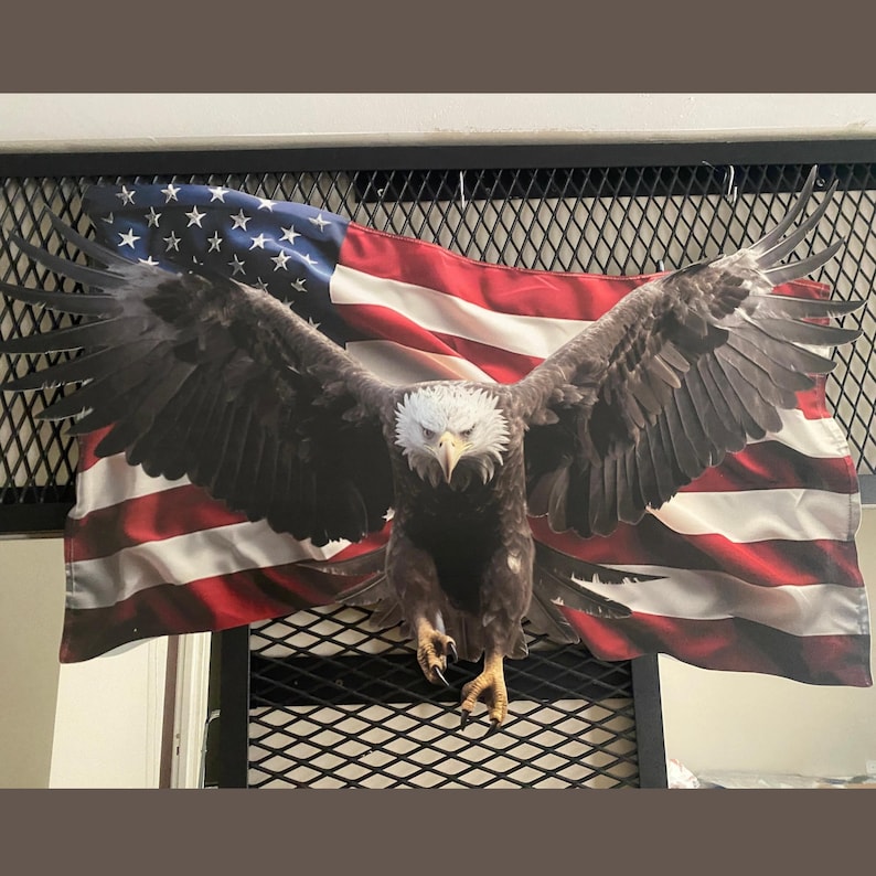 Bald Eagle Metal Wall Art: American Flag Patriotic Decor - Etsy