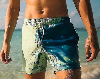 Mens colour changing swimming shorts, Beach shorts, colour-changing shorts, brand new