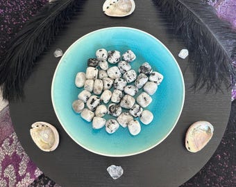 Rainbow Moonstone Tumble Stone: Polished Pocket Crystal for Intuition