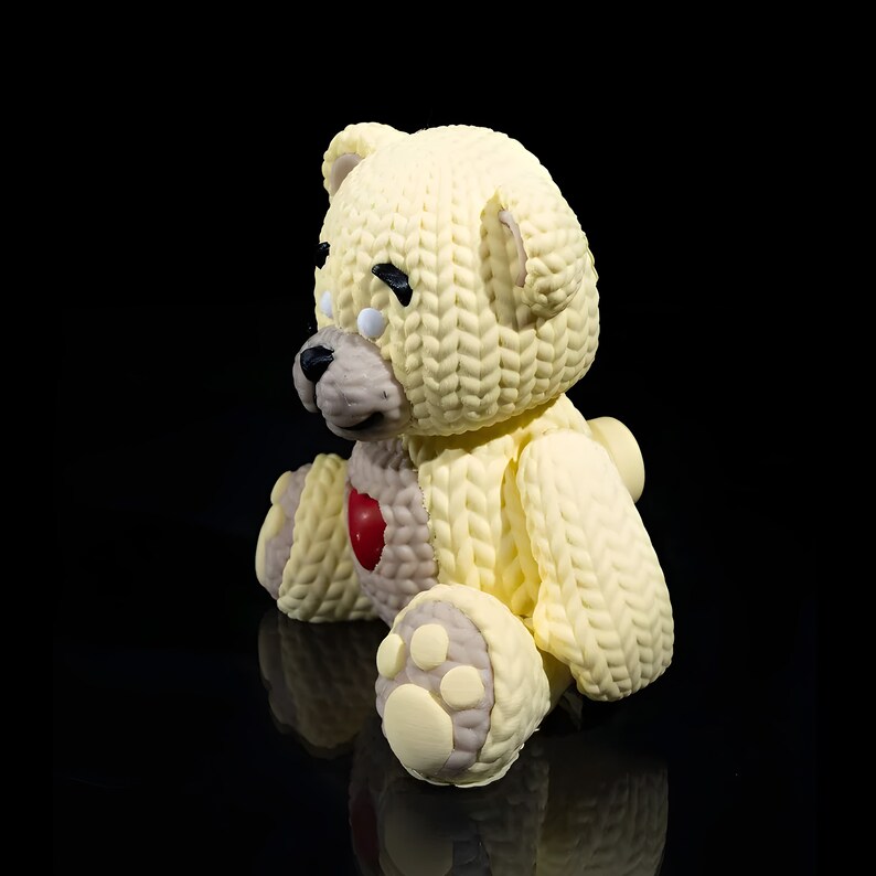 Teddy BEAR Digital .STL File for 3D Printing, Articulated Fidget Figure ...