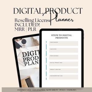 Digital Product Planner with Master Resell Rights (MRR) and Private Label Rights (PLR),DFY Digital Marketing, Lead Magnet, Make Money Online