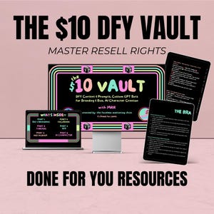 The 10 Dollar Vault Mrr, DFY ChatGPT Prompts, Branding, Hooks & Captions,IG Threads Posts, Instagram Content Creation, MRR Digital Produkte