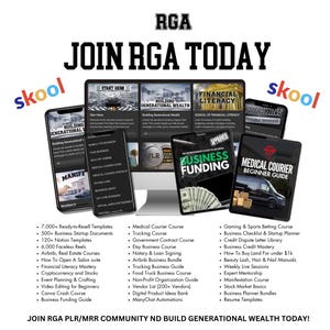 MRR Rich Generation Academy, RGA PLR Digital Products, Canva Ebook Templates, Business Courses,Side Hustles,Master Resell Rights
