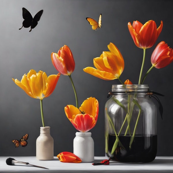 Tulips in the jar