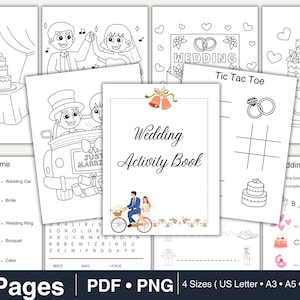 Wedding Coloring Book Kids Wedding Activity Book Printable Childrens Game Wedding Activity Wedding Favors Coloring Pages Booklet