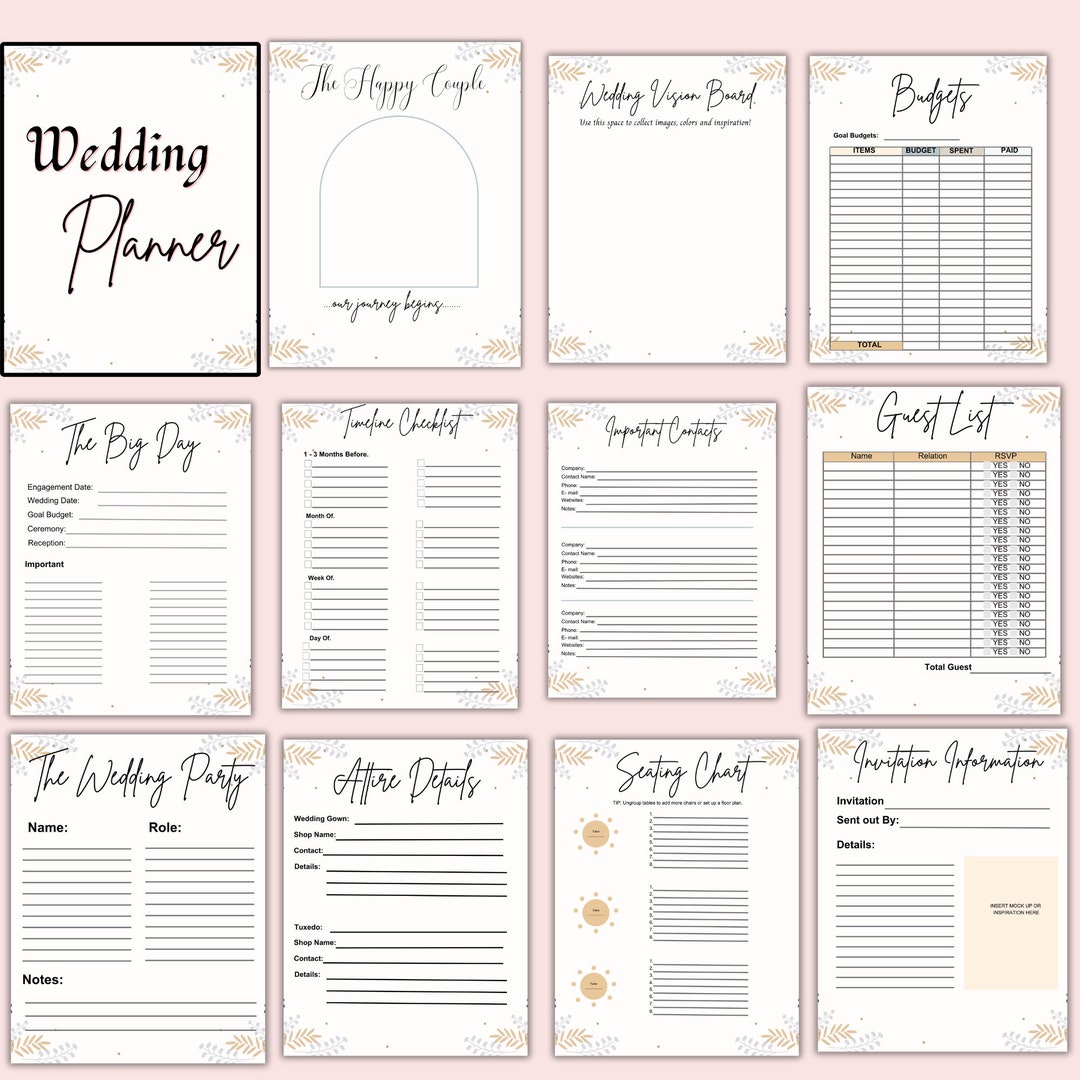 PLR Wedding Planner Template, Wedding Planner Template, PLR Wedding
