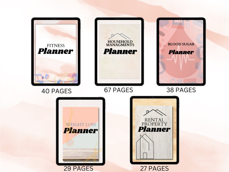 PLR Planner Templates Bundle Editable Canva Templates Hyperlink Planner