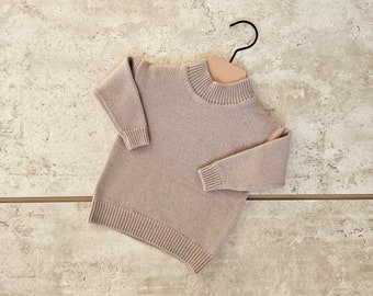 Luxurious Italian Merino Wool Baby Sweater, Finest Merino Wool Sweater for Baby, Classic Merino Wool Sweater for Baby