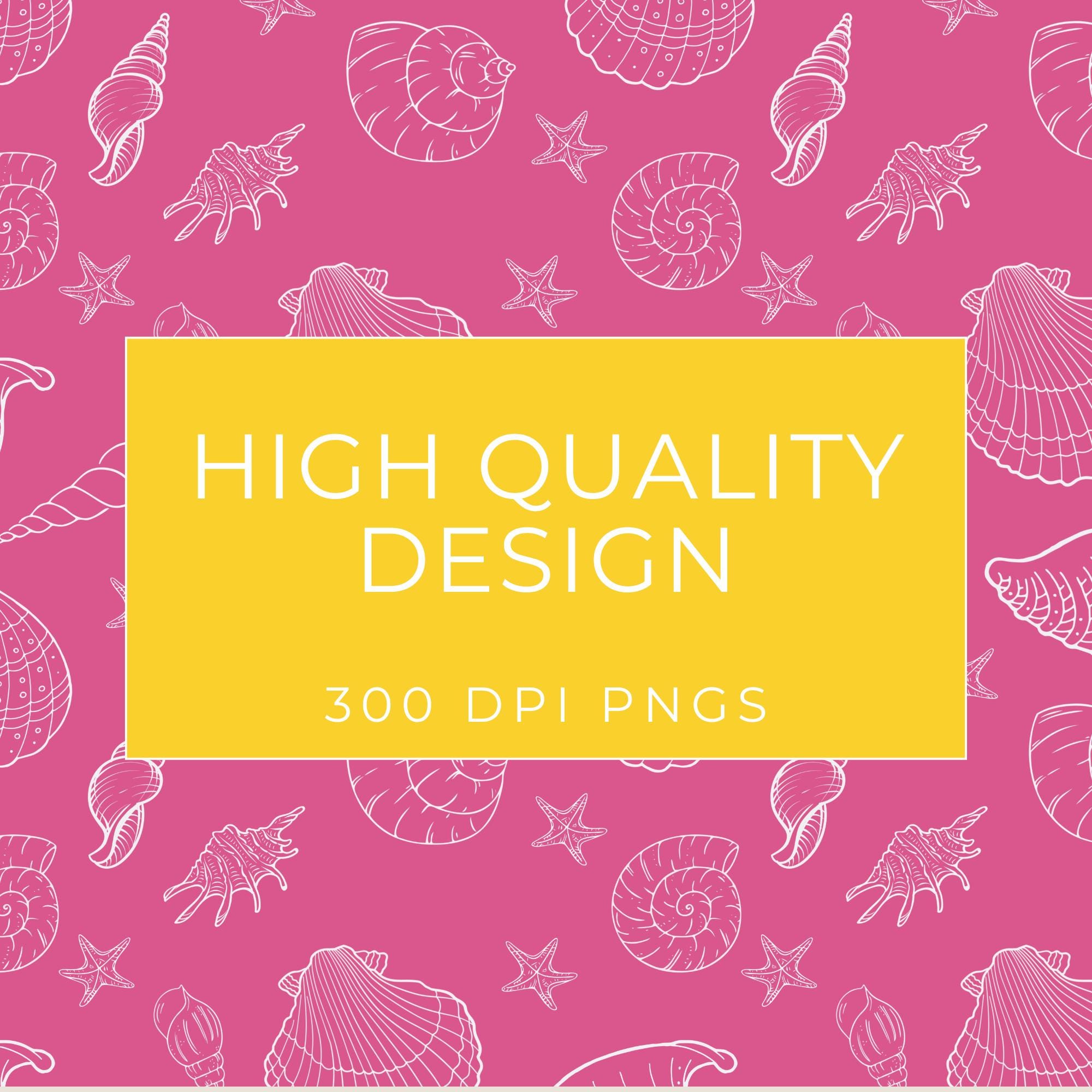 Seashell Seamless Pattern - Pretty Pink Shells - Seaside Surf Retro ...