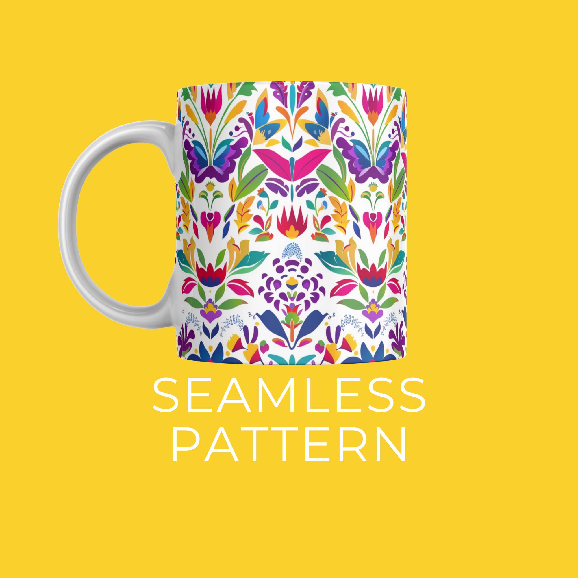 Otomi Floral Seamless Pattern, Mexican Folk Art (digital File) - Etsy