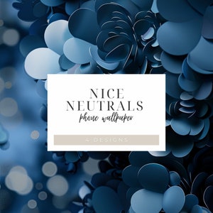 Neutral iPhone Wallpaper Abstract 3D Neutrals Home Screen Theme Phone Aesthetic Stylish INSTANT DOWNLOAD Blue Beige White Beach IOS