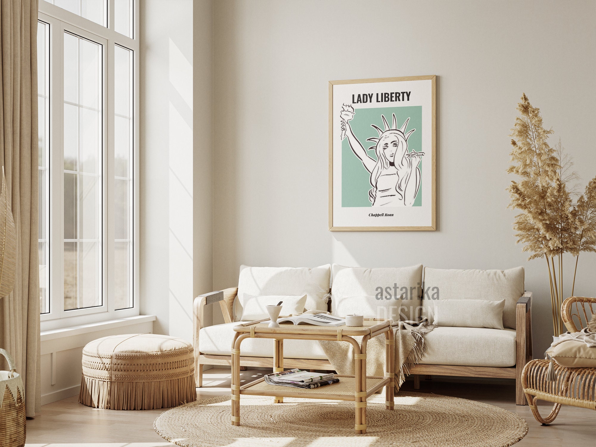 Chappell Roan Lady Liberty Printable Wall Art, Poster Instant Download